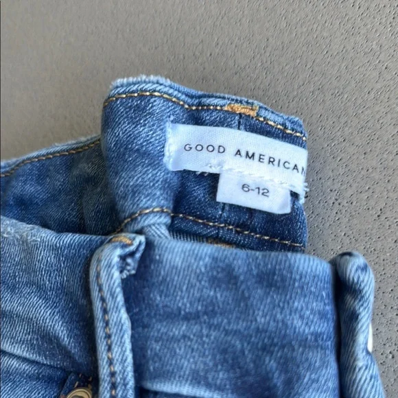 Good American Blue Straight Leg Jeans - Picture 3 of 4